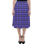 Blue Tartan Plaid 1 Classic Midi Skirt