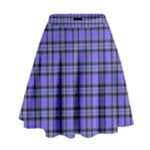 Blue Tartan Plaid 1 High Waist Skirt