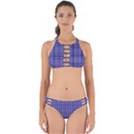 Blue Tartan Plaid 1 Perfectly Cut Out Bikini Set