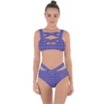 Blue Tartan Plaid 1 Bandaged Up Bikini Set 