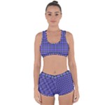 Blue Tartan Plaid 1 Racerback Boyleg Bikini Set