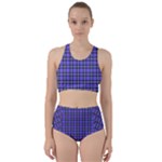 Blue Tartan Plaid 1 Racer Back Bikini Set