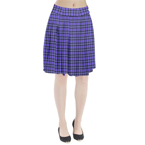 Blue Tartan Plaid 1 Pleated Skirt from ArtsNow.com