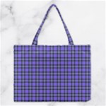 Blue Tartan Plaid 1 Medium Tote Bag