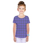 Blue Tartan Plaid 1 Kids  One Piece T-Shirt