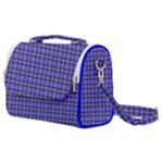 Blue Tartan Plaid 1 Satchel Shoulder Bag