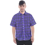 Blue Tartan Plaid 1 Men s Short Sleeve Shirt