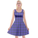 Blue Tartan Plaid 1 Reversible Velvet Sleeveless Dress