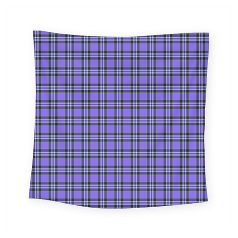 Blue Tartan Plaid 1 Square Tapestry (Small) from ArtsNow.com