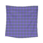 Blue Tartan Plaid 1 Square Tapestry (Small)