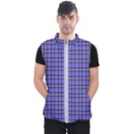 Blue Tartan Plaid 1 Men s Puffer Vest