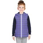 Blue Tartan Plaid 1 Kids  Hooded Puffer Vest