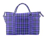 Blue Tartan Plaid 1 Carry-on Travel Shoulder Bag