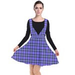 Blue Tartan Plaid 1 Plunge Pinafore Dress