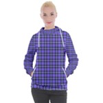 Blue Tartan Plaid 1 Women s Hooded Pullover