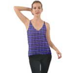 Blue Tartan Plaid 1 Chiffon Cami