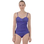 Blue Tartan Plaid 1 Sweetheart Tankini Set