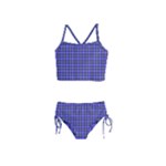 Blue Tartan Plaid 1 Girls  Tankini Swimsuit