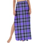 Blue Tartan Plaid 1 Maxi Chiffon Tie-Up Sarong