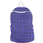 Blue Tartan Plaid 1 Foldable Lightweight Backpack