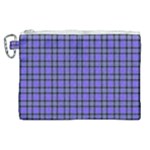 Blue Tartan Plaid 1 Canvas Cosmetic Bag (XL)