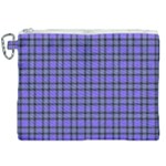 Blue Tartan Plaid 1 Canvas Cosmetic Bag (XXL)