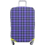 Blue Tartan Plaid 1 Luggage Cover (Large)