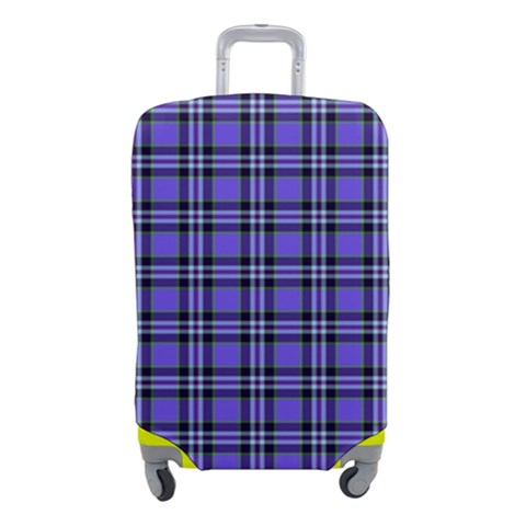 Blue Tartan Plaid 1 Luggage Cover (Small) from ArtsNow.com