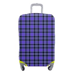 Blue Tartan Plaid 1 Luggage Cover (Small) from ArtsNow.com