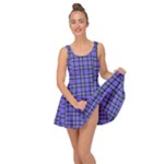 Blue Tartan Plaid 1 Inside Out Casual Dress