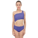 Blue Tartan Plaid 1 Spliced Up Two Piece Swimsuit