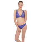 Blue Tartan Plaid 1 Classic Banded Bikini Set 