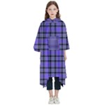 Blue Tartan Plaid 1 Kids  Hooded Rain Ponchos