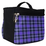 Blue Tartan Plaid 1 Make Up Travel Bag (Small)