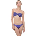 Blue Tartan Plaid 1 Classic Bandeau Bikini Set