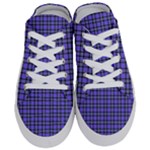 Blue Tartan Plaid 1 Half Slippers