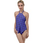 Blue Tartan Plaid 1 Go with the Flow One Piece Swimsuit