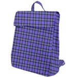 Blue Tartan Plaid 1 Flap Top Backpack