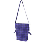 Blue Tartan Plaid 1 Folding Shoulder Bag