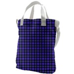 Blue Tartan Plaid 1 Canvas Messenger Bag