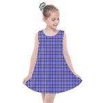 Blue Tartan Plaid 1 Kids  Summer Dress