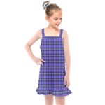 Blue Tartan Plaid 1 Kids  Overall Dress