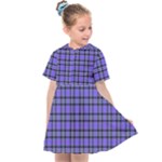 Blue Tartan Plaid 1 Kids  Sailor Dress