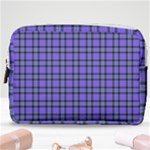 Blue Tartan Plaid 1 Make Up Pouch (Medium)