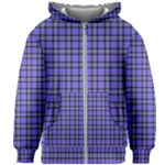 Blue Tartan Plaid 1 Kids  Zipper Hoodie Without Drawstring