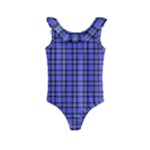 Blue Tartan Plaid 1 Kids  Frill Swimsuit