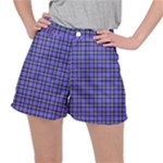 Blue Tartan Plaid 1 Women s Ripstop Shorts