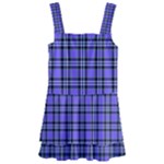 Blue Tartan Plaid 1 Kids  Layered Skirt Swimsuit