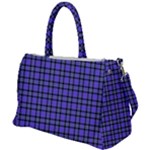 Blue Tartan Plaid 1 Duffel Travel Bag