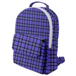 Blue Tartan Plaid 1 Flap Pocket Backpack (Small)